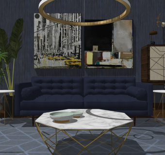 精品客厅设计家具模型 (41)